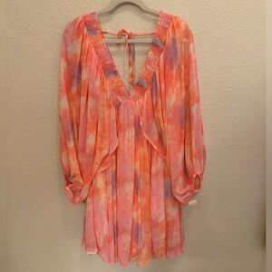 Pink orange and purple dress